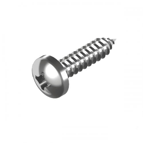 10G x 100 (4") 316 Stainless Steel Phillips Pan Head Self Tapping Screw - Box of 100 - AIMS Industrial Supplies