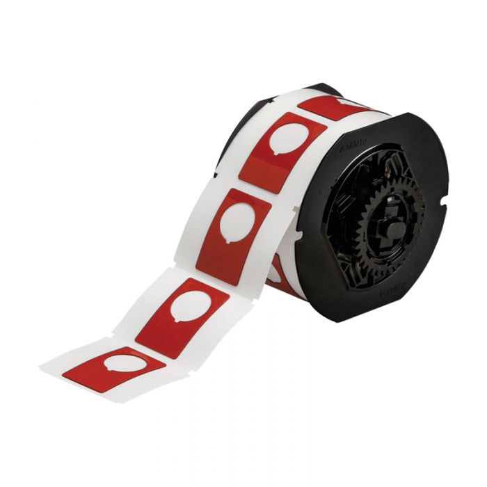 Brady Raised Profile Push Button Label With Keyed Hole