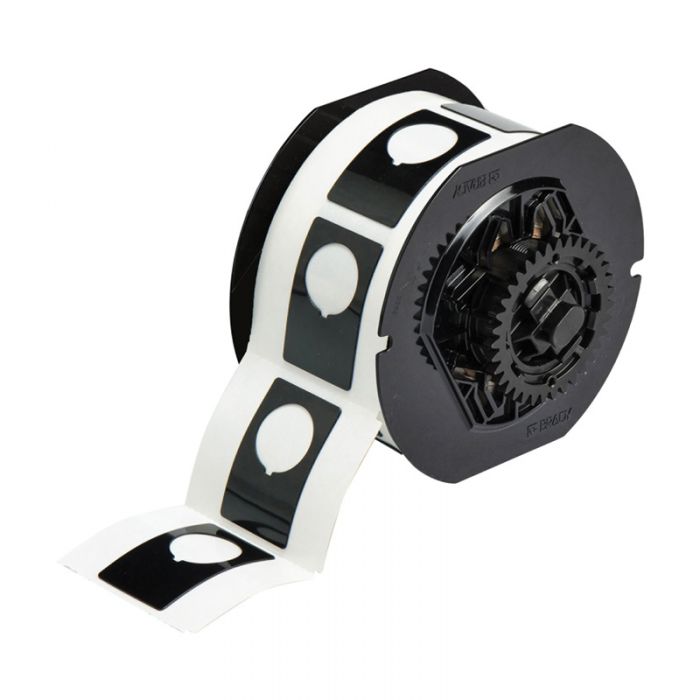 Brady Raised Profile Push Button Label With Keyed Hole