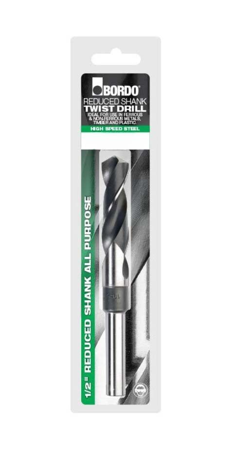 1/2" Reduced Shank Drill Bright/Black HSS - Imperial - AIMS Industrial Supplies