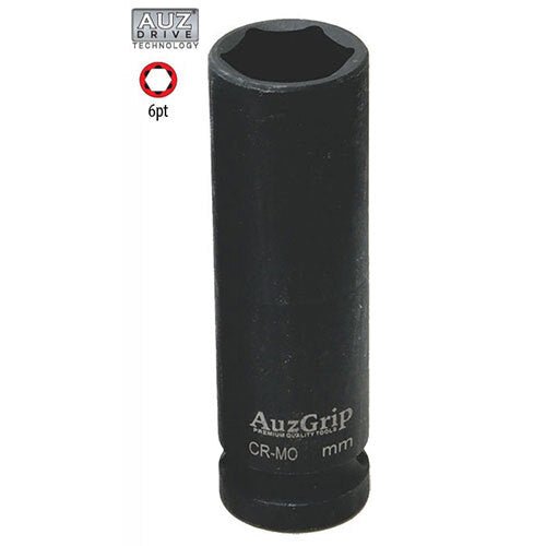 1/2'' Sq. Dr. 6 Pt. Standard Deep Impact Socket Metric - AIMS Industrial Supplies