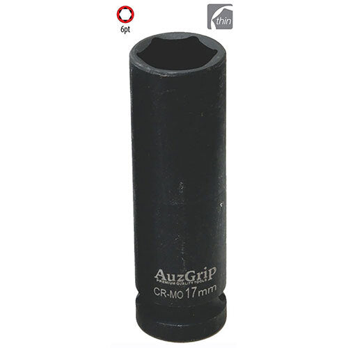 1/2'' Square Drive 6 Point Thin Wall Deep Impact Socket1