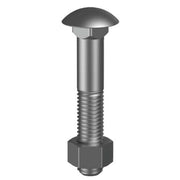 7/16 x 1-1/2" UNC Cup Head Bolt & Nut Grade 8 Zinc Plated  - Box of 100