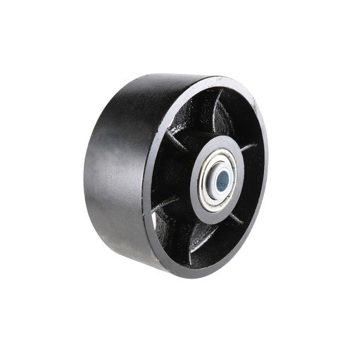 125mm Cast Iron Wheel - 20mm Precision Bearing Black W8