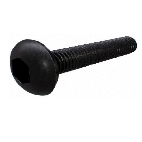 1/4 x 3/4" UNC Button Head Socket Screw Plain - Box of 100