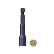 14 x 65mm Magnetic Nut Setter Standard Dr Bit 1/4" Alloy Steel  - Box of 101