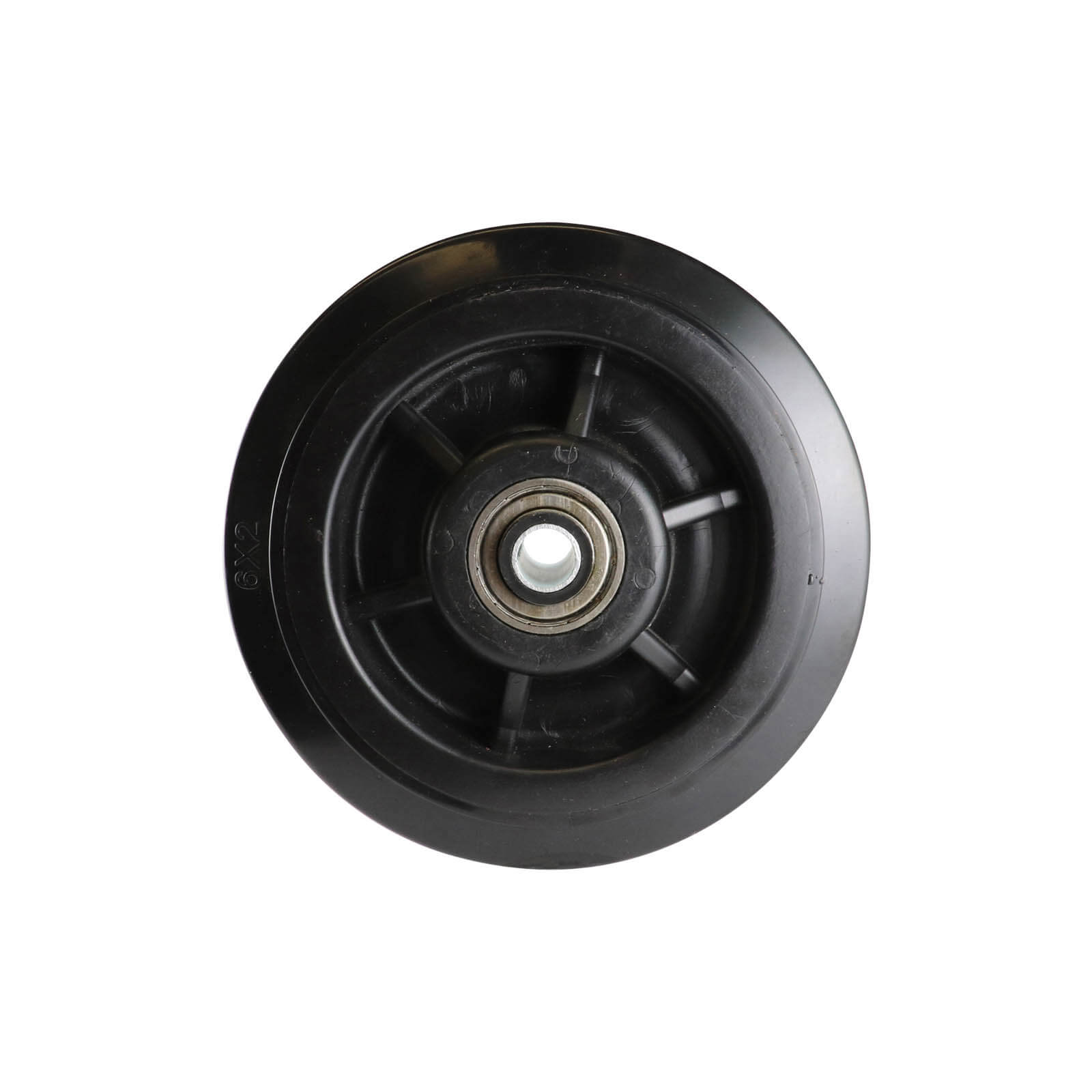 150mm Nylon Wheel - 20mm Precision Bearing Nylon Centre Black W8