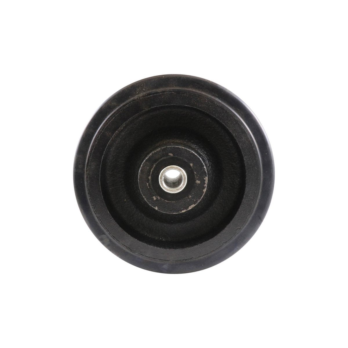 150mm Rubber Wheel - 20mm Roller Bearing Cast Iron Centre Black W1 - AIMS Industrial Supplies