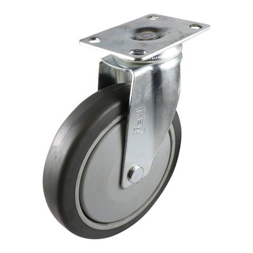 150mm Swivel Plate Castor - Urethane Wheel Grey G6 - AIMS Industrial Supplies