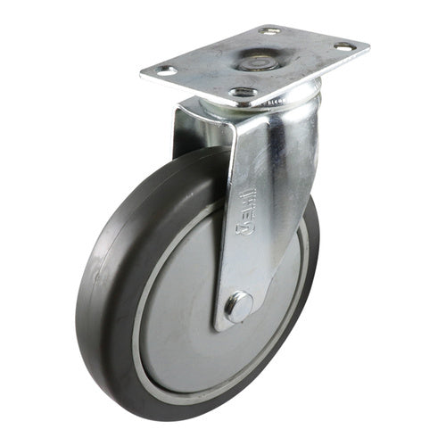 150mm Swivel Plate Castor - Urethane Wheel Grey G61