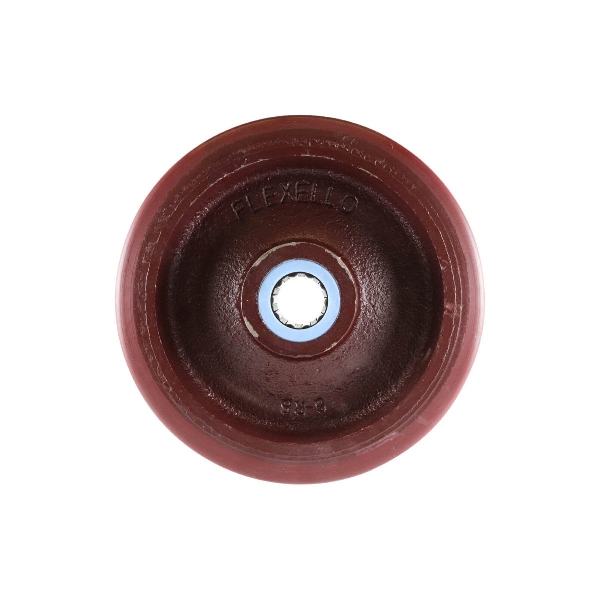 150mm Urethane Wheel - 20mm Roller Bearing Cast Iron Centre Red W1 - AIMS Industrial Supplies