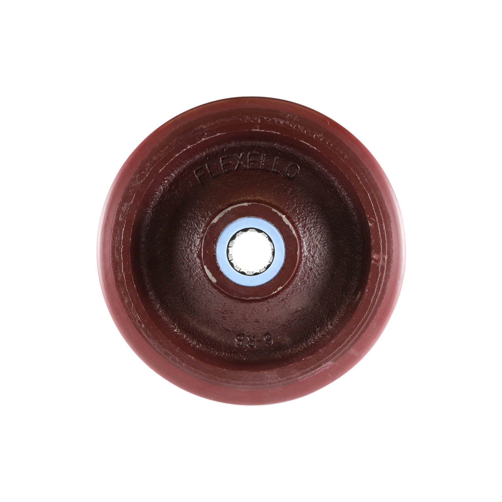 150mm Urethane Wheel - 20mm Roller Bearing Cast Iron Centre Red W11