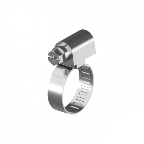 16-27 x 9mm 304 Stainless Steel Size 0 Worm Drive Hose Clamp Box of 10 - AIMS Industrial Supplies