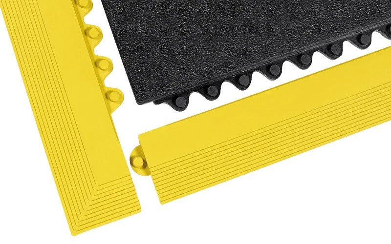 24/Seven Interlocking Mat Female Ramp - 75 x 990mm Yellow