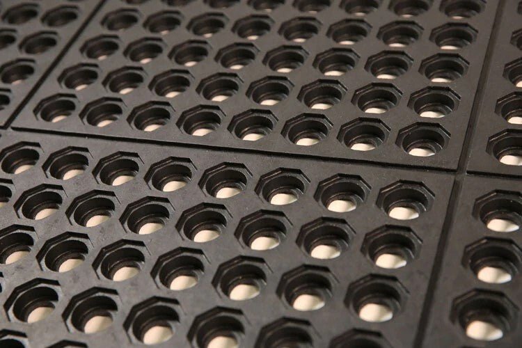 24/Seven Interlocking Rubber Mat Holes - AIMS Industrial Supplies