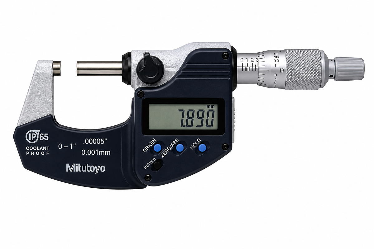 Mitutoyo Coolant Proof Micrometer (IP65 Digimatic) Series 293 Inch/Metric, no SPC output