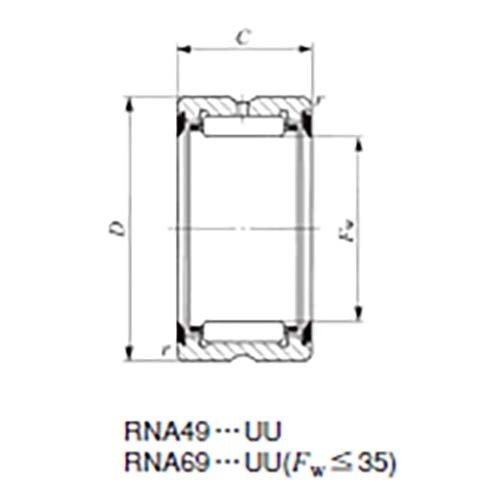 2RS Needle Roller Bearing w/o Inner Ring - RNA - AIMS Industrial Supplies