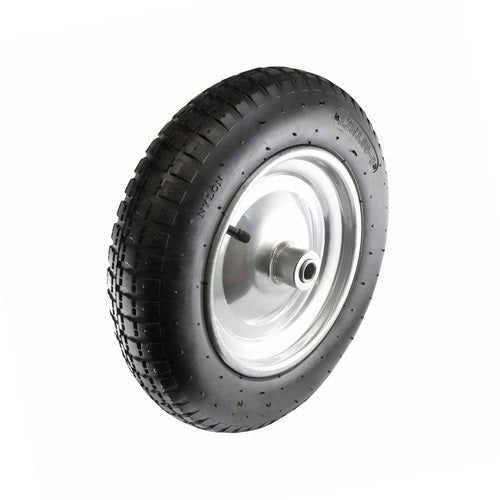 3 x 8 inch Pneumatic Wheel - Steel Centre 5/8" Flange Bearing - AIMS Industrial Supplies