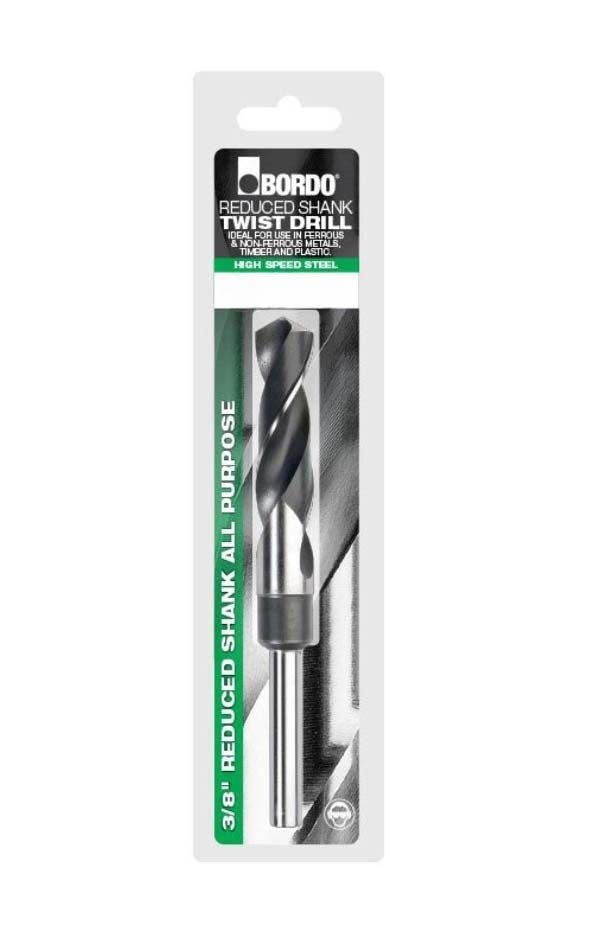 3/8" Reduced Shank Drill Bright/Black HSS - Imperial - AIMS Industrial Supplies