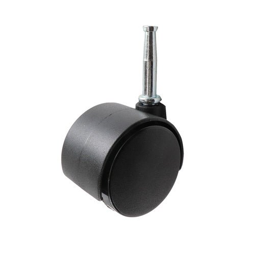50mm Swivel Castor with Brake 5/16" Stem Hooded - Nylon Wheel, Black - AIMS Industrial Supplies