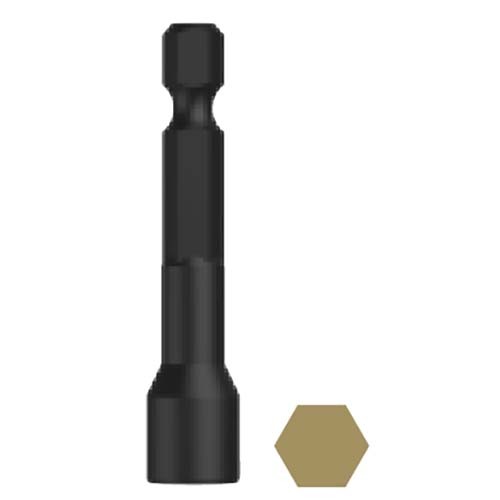 5/16" x 45mm Magnetic Nut Setter Impax Dr. Bit 1/4" Alloy Black Steel  - Box of 10