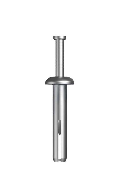 6.5 x 38mm Nail-In Anchor Mushroom Head, Zinc Alloy Body - Box of 100