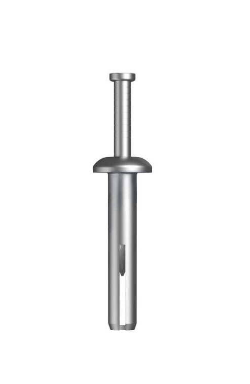 6.5 x 50mm Nail-In Anchor Mushroom Head, Zinc Alloy Body - Box of 100