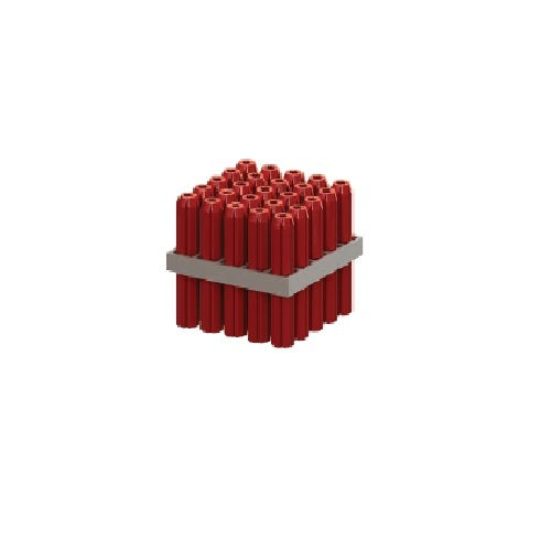 6 x 38mm Red Frame PVC Wall Plug - Box of 1000