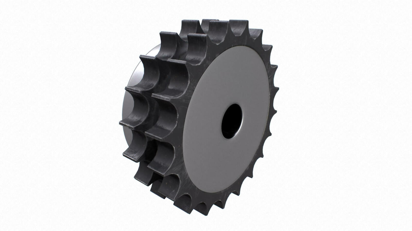 60-2-24  Tooth ASA 3/4" Pitch Duplex Pilot Bore Sprocket