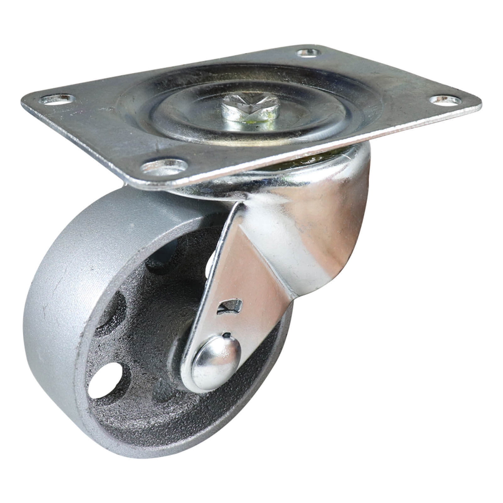 75mm Swivel Plate Castor - Cast Iron Wheel I2