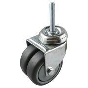 75mm Swivel Stem Castor - Rubber Wheel Grey G21