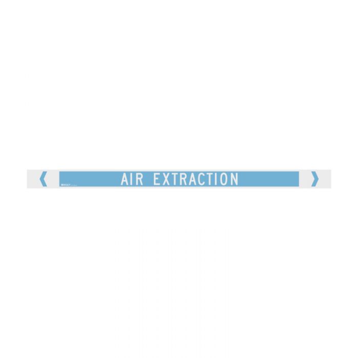 Brady Pipe Marker Air (White On Light Blue)
