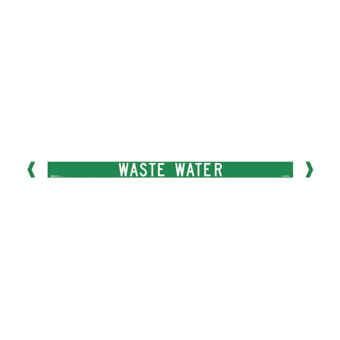 Brady Pipe Marker Water (White On Jade Green)