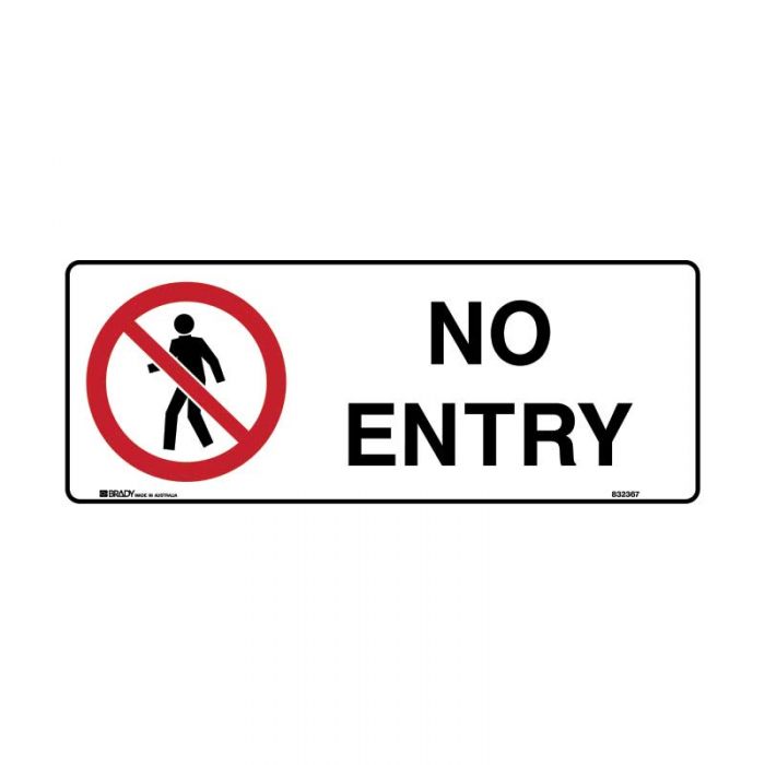 Brady Prohibition Sign - No Entry