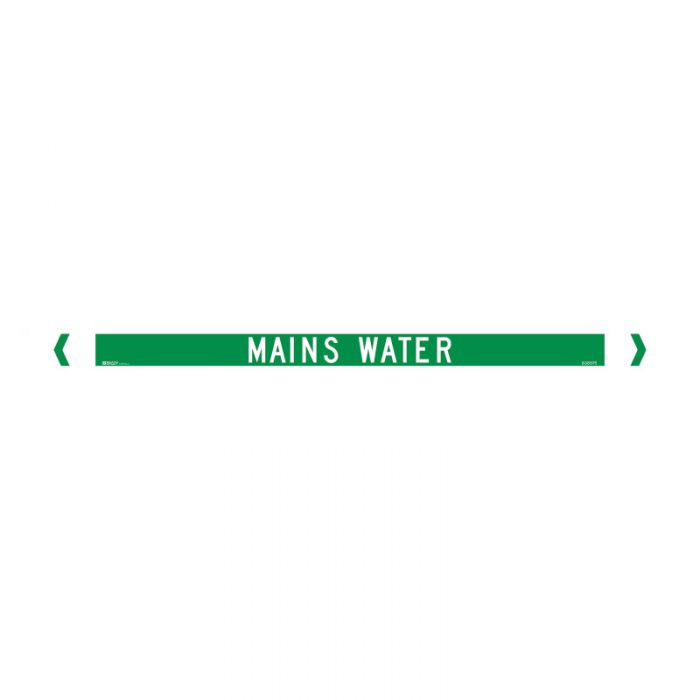 Brady Pipe Marker Water (White On Jade Green)