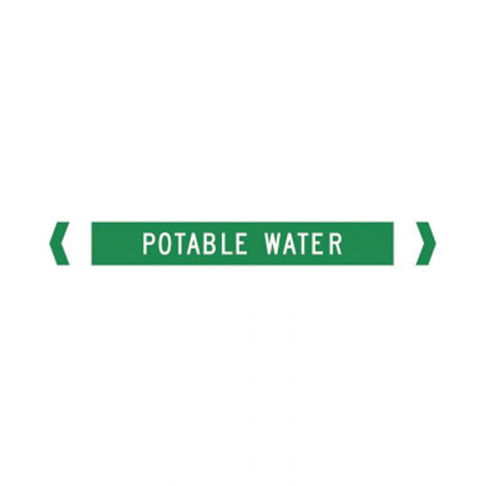 Brady Pipe Marker Water (White On Jade Green)