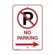 Brady Parking Sign - No Parking Picto Arrow Right