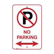 Brady Parking Sign - No Parking Picto Both Directions