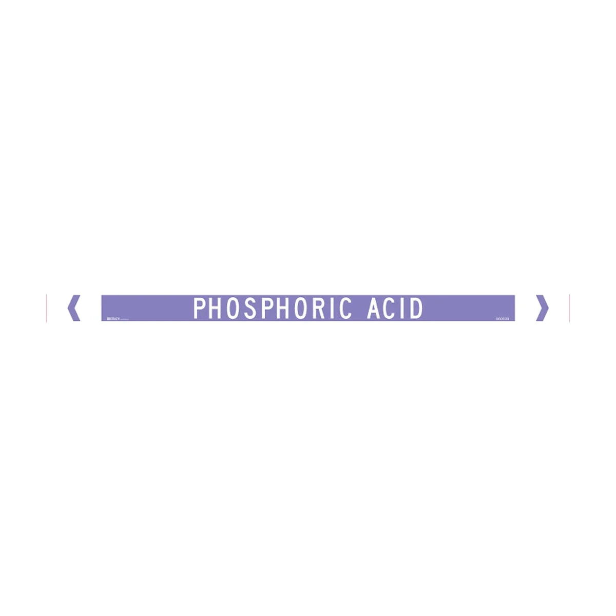 Brady 860039 Pipe Marker Alkalis / Acids (White On Violet) - Phosphoric Acid
