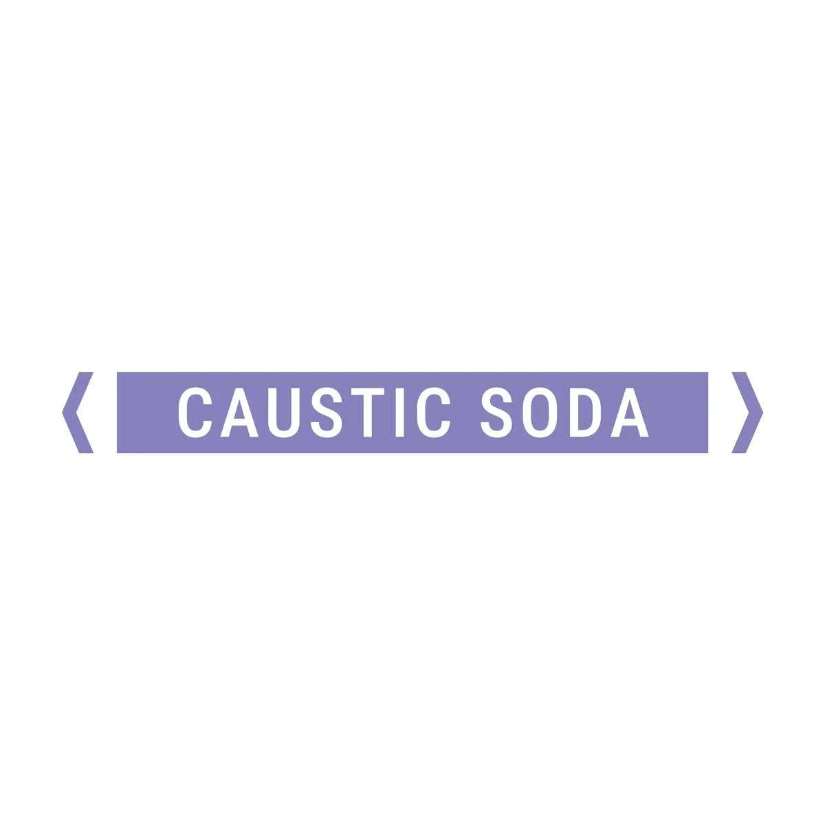 Brady 860101 Pipe Marker Alkalis / Acids (White On Violet) - Caustic Soda