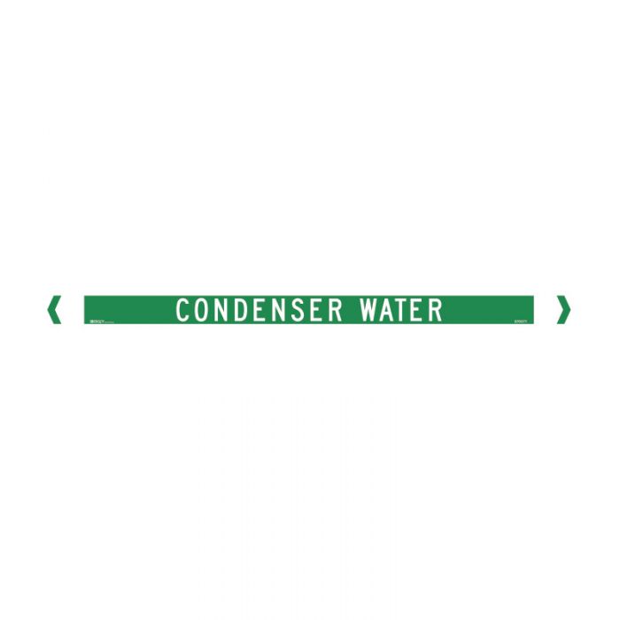 Brady Pipe Marker Water (White On Jade Green)