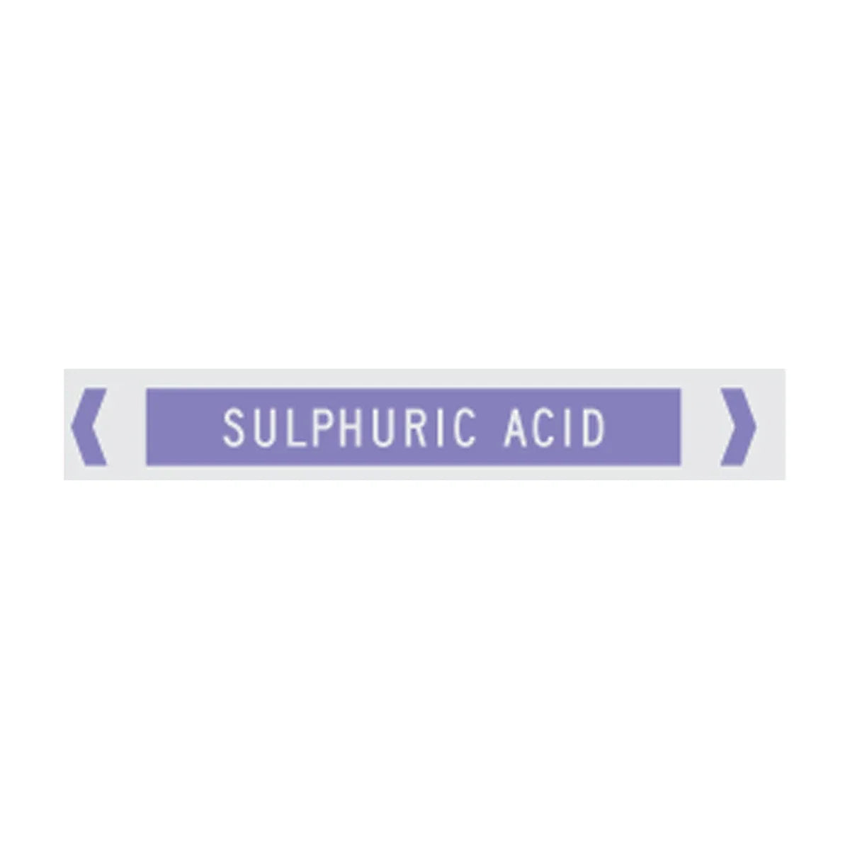 Brady 879283 Pipe Marker Alkalis / Acids (White On Violet) - Sulphuric Acid