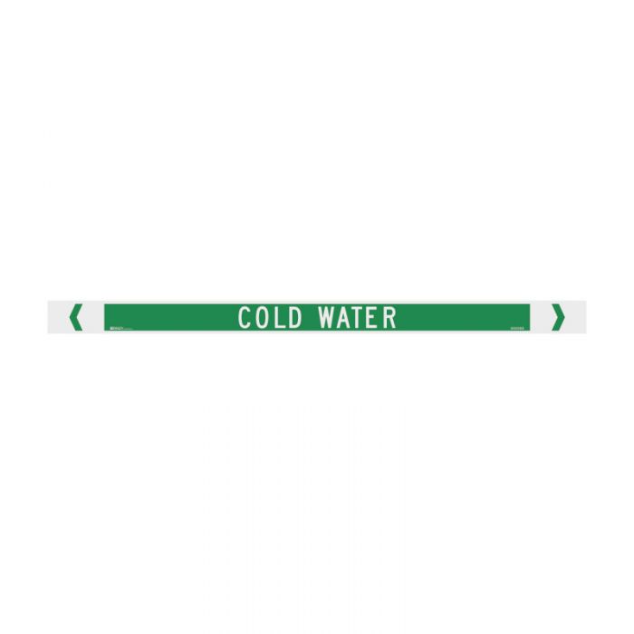 Brady Pipe Marker Water (White On Jade Green)