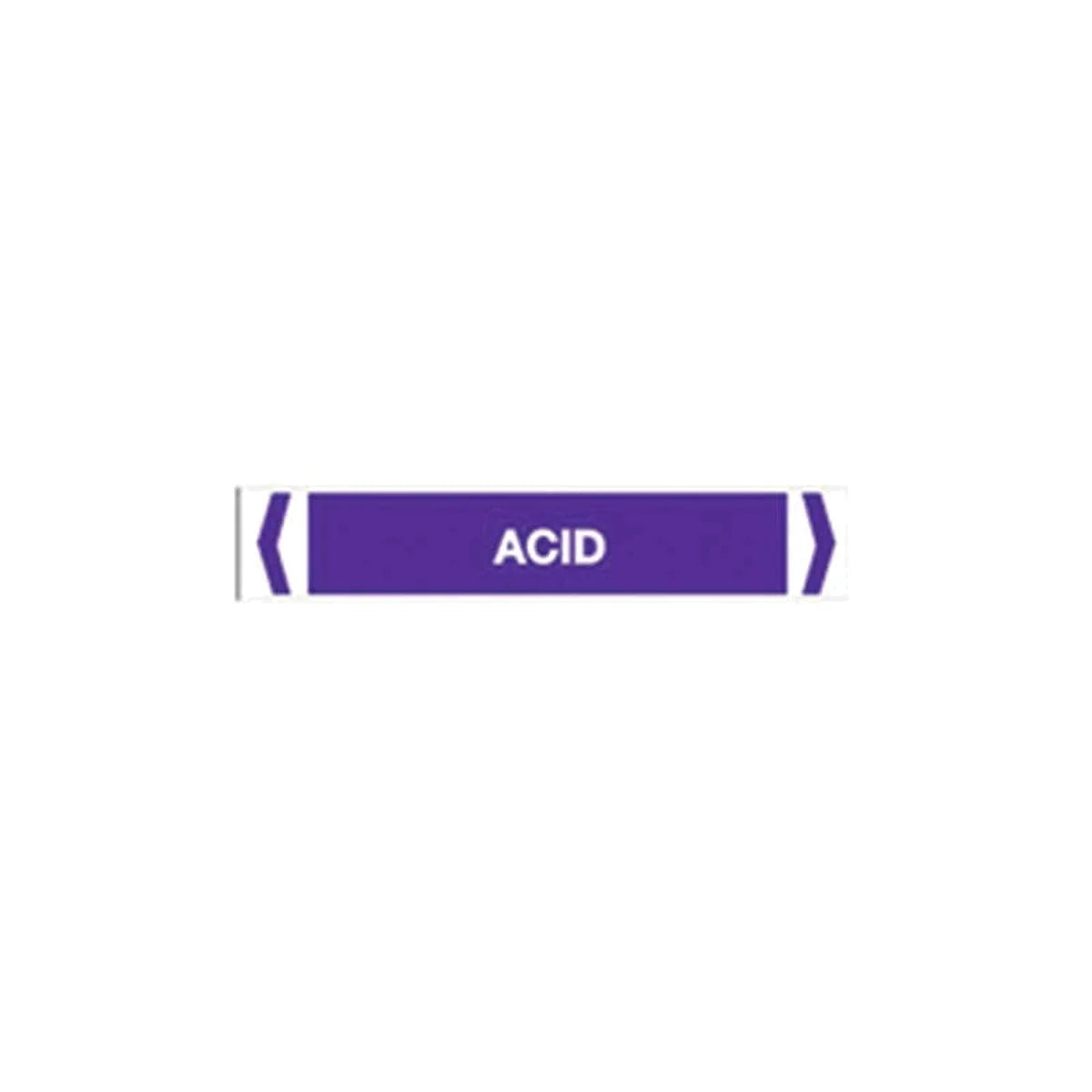 Brady 892001 Pipe Marker Alkalis / Acids (White On Violet) - Acid