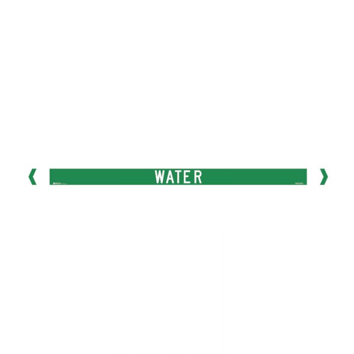 Brady Pipe Marker Water (White On Jade Green)