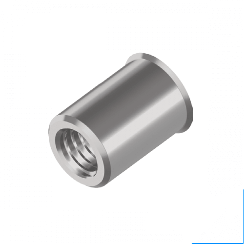 Right Hand Thread Rivet Nut - Small Flange - 304 Stainless Steel