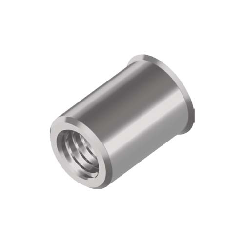 Right Hand Thread Rivet Nut - Small Flange - 304 Stainless Steel