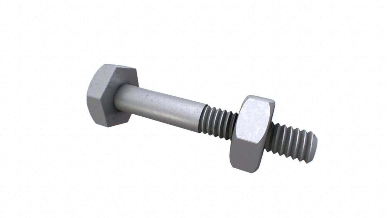 Metric Hex Bolt & Nut - Grade 4.6 Mild Steel Galvanised Finish
