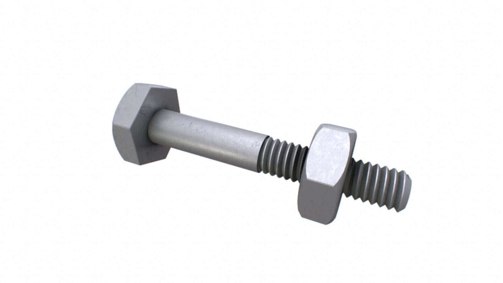 Metric Hex Bolt & Nut - Grade 4.6 Mild Steel Galvanised Finish