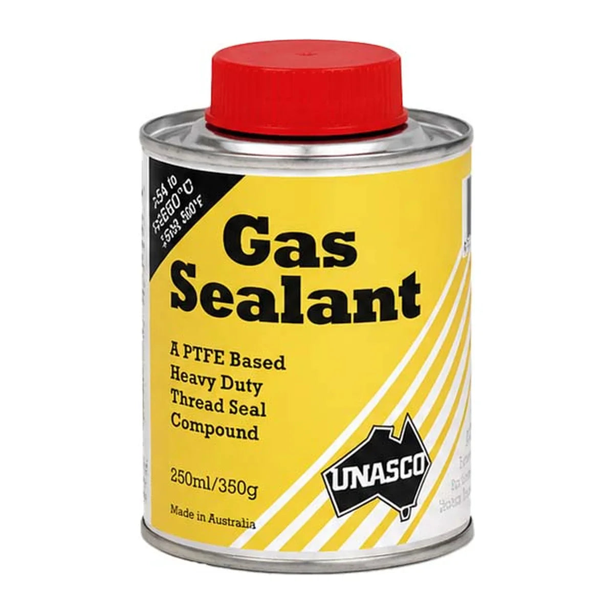 Unasco gas seal thread sealing compound, 350g brush-top tin